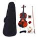 Tcbosik 4/4 Acoustic Violin Case Bow Rosin Strings Tuner Shoulder Rest Natural