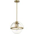 1 Light Globe Pendant In Transitional Style 14.75 Inches Wide By 15.5 Inches High-Aged Brass Finish Quorum Lighting 88-15-80