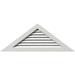 Ekena Millwork 84 W x 24 1/2 H Triangle Gable Vent (102 1/2 W x 29 7/8 H Frame Size) 7/12 Pitch Functional PVC Gable Vent with 1 x 4 Flat Trim Frame