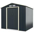 Gymax 7 x 6 Outdoor Tool Storage Shed Large Utility Storage House w/ Sliding Door