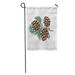 SIDONKU Brown Cone Pinecones on Pine Branch Green Tree Cedar Silhouette Symbol Garden Flag Decorative Flag House Banner 28x40 inch