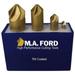 M.A. Ford 4 Piece 1/4 to 1 Head Diam 82Â° Included Angle Single End Countersink Set