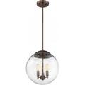 60/6741-Nuvo Lighting-Ariel-3 Light Pendant-13 Inches Wide by 14.38 Inches High-Antique Copper Finish