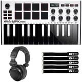 MPK Mini MK3 25-Key USB Keyboard Pad Controller White Software & Headphone