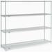 Nexel 5 Tier Silver Epoxy Wire Shelving Starter Unit 60 W x 21 D x 74 H