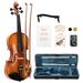 Glarry 4/4 Acoustic Violin Kit w/Square Case 2 Bows Extra Strings and Bridge Natural Varnish