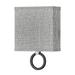 1 Light Led Modern Steel Wall Sconce with Off-White Fabric Shade and Circular Accent-11.75 inches H By 8 inches W-Brushed Nickel Finish-Heathered Gray