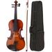 4/4 Full Size Acoustic Violin Solid Wood Fiddle Case Bow Rosin Kids Students Beginner Stringed Instrument