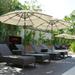 outdoor furniture 9Ft 3-Tiers Patio Umbrella Beige