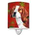 Beagle Red and Green Snowflakes Holiday Christmas Ceramic Night Light