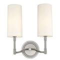 Two Light Wall Sconce 11.75 inches Wide By 13.5 inches High-Polished Nickel Finish Bailey Street Home 116-Bel-633879