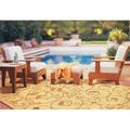 WholesaleTeak Outdoor Patio Grade-A Teak Wood 4 Piece Teak Sofa Set - 2 Deep Seating Club Chairs 1 Side Table And 1 Ottoman -Furniture only --Caranasas Collection #WMSSCR1