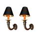 Lroom Set of 2 Le Champignon Indoor Wall Sconce Light Interior Decor Lamp Bell Shade Light Fixture WMT2159