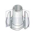 1/4-20 x 1/2 4 Prong Tee Nuts | Straight Barrel | Steel | Zinc (Quantity: 2000)