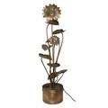 Melrose Home Decorative Sunflower Fountain 19.5 L x 5 H Iron