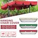 Swing Replacement Canopy for Garden Hammock Cover Patio Swing CanopyReplacement Top Cover UV Protection Red