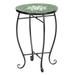 Small Patio Table Outdoor Mosaic Accent Table Bohemian Patio Bistro Tables with Metal Frame Outdoor Side Table for Living Room Bedroom Round Coffee Table for Balcony Garden Indoor Outdoor