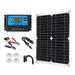 OWSOO 18V 25W Monocrystalline Solar Panel Kit Dual USB Cellphone Recharger Outdoor Camping Waterproof with 1224V 100A PWM Solar Controller for RV Marine