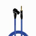 Right Angle XLR Male to 1/4 TRS Male - 10 Feet - Blue - Pro 3-Pin Microphone Connector for Powered Speakers Audio Interface or Mixer for Live Performance & Recording