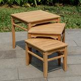 Cambridge Casual Willem Teak Wood Nesting Side Table 3-Pack