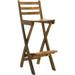 Noble House Tundra Outdoor Wood Barstool in Natural