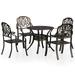 vidaXL Bistro Set Patio Table and Chair Bistro Table Outdoor Cast Aluminum