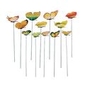 WEPRO 12Pcs Butterfly Stakes Outdoor Yard Planter Flower Pot Bed Garden Decor Yard Art