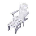 27 in. Adirondack Chair with Ottoman White