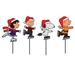 ProductWorks 10325 8-Inch Pre-Lit Peanuts Skating Christmas Pathway Markers (Set of 4) Holiday Decor Incandescent