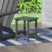 Garden Square Plastic Adirondack Outdoor Side Table Gray