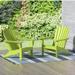 Polytrends Altura Outdoor Eco-Friendly All Weather Poly Patio Adirondack Chair (Set of 2) Lime