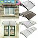 NEW ARRIVAL!Goorabbit Aluminum Door Awnings 118/78/39 inch Window Awning Outdoor Polycarbonate Hollow Sheet Door Patio Canopy(118 x38 Brown Board & Black Holder)