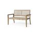 Elmcrest Outdoor Wicker and Acacia Wood Loveseat Light Multibrown and Light Brown