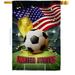 Ornament Collection 28 x 40 in. World Cup United States Sports Soccer Double-Sided Vertical Decoration Banner House & Garden Flag - Yard Gift