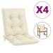 Anself 4 Piece Garden Chair Cushions Fabric Soft Seat Pad Cushion Cream for Outdoor Indoor Chair 39.4 x 19.7 x 2.8 Inches (L x W x T)