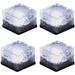 Brick Light Solar Ice Light Ice Cube Lights Buried Light Paver for Garden Courtyard Pathway Patio Outdoor Decoration 4 Pack Cold White