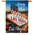 Ornament Collection Pray for Las Vegas Support Cause 28 x 40 in. Double-Sided Decorative Vertical House Flags Decoration Banner Garden Yard Gift