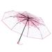 Mchoice Transparent Umbrella Cherry Blossom Mushroom Apollo Sakura 4 Fold Umbrella for all occasions like beach shopping outdoor activities etc