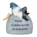 Exhart Solar Hand Painted Gnome Inspirational Hope Garden Stone Statue with LED Dragonfly 3 by 5.5 inches Resin Multicolor