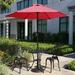 Davee 7.5 Round Red Classic Outdoor Table Market Umbrella with Tilt/Crank 6 Ribs