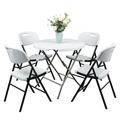 Winado Indoor/Outdoor Plastic Folding Fold Up Party Chair White 4 Pcs
