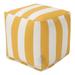 Majestic Home Goods Vertical Stripe Indoor / Outdoor Fabric Cube Pouf