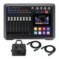 Tascam Mixcast 4 Podcast Station Bundle with Mixcast 4 Carrying Bag and Cables