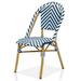 Furniture of America Acti Modern Aluminum Patio Dining Chair in Blue (Set of 4)