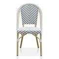Furniture of America Cruz Outdoor Dining Chair - Faux Rattan - Set of 2 - Armless - Black