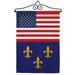 Us Fleur De Lis Garden Flag Set Lys 13 X18.5 Double-Sided Yard Banner