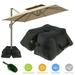 Niyofa Patio Umbrella Base Weight Bag Detachable Round Umbrella Base Sandbags Tear Resistant Polyester Flagpole Fixed Sandbag with Handles Parasol Holder Base for Outdoor Beach Garden