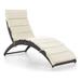 Muse & Lounge Co. Fields Outdoor Chaise Lounge in Gray PE Wicker / Rattan