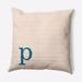 Simply Daisy 20 x 20 Modern Monogram Indoor/Outdoor Polyester Throw Pillow Autumn Blue