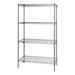 4- Shelf Chrome Wire Shelving Starter Kit - 14 x 72 x 74 in.